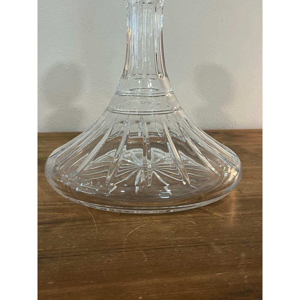 Vtg European Cut Crystal Decanter w/ Globe Stopper Mid-Century Barware Elegant - Picture 8 of 12
